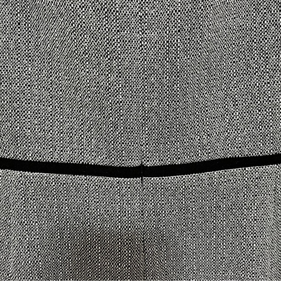 Kasper Sheath Dress Back-Slit Black/White 16 - Picture 7 of 12